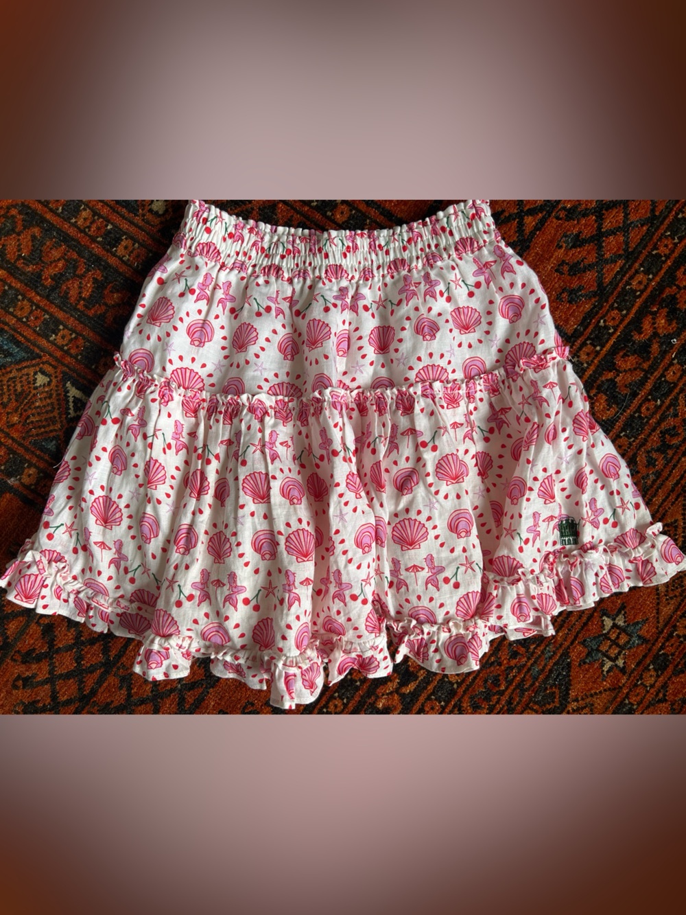 Hill House Paz Mini Skirt - Mermaid Cherry